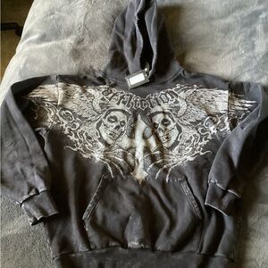 Affliction Misfits Men's Skull Pullover Hoodie